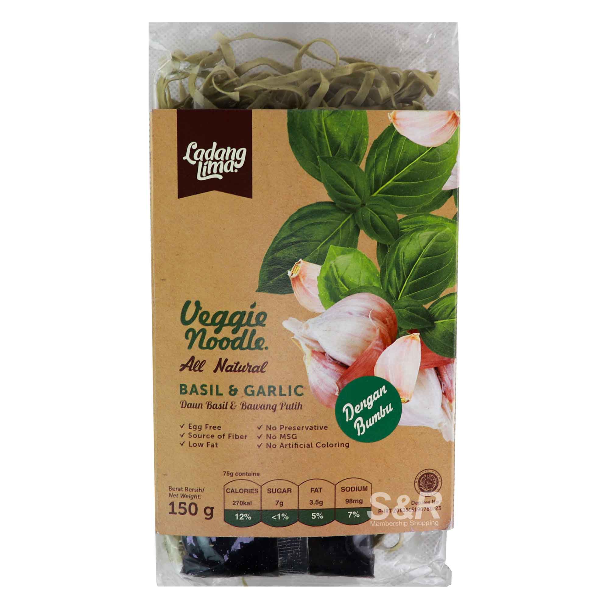 Ladang Lima Veggie Noodle Basil and Garlic 150g